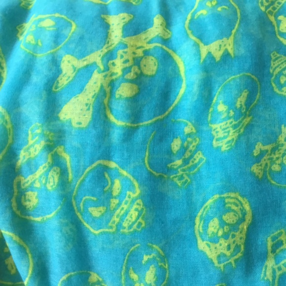 Long Kooky Scull Scarves/Wraps 1-Turquoise, 1- Tangerine - Picture 8 of 8